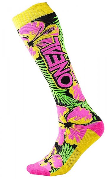 O`Neal PRO MX Sock ISLAND pink/green/yellow (One Size)