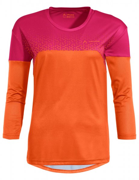 Vaude Womens Moab LS T-Shirt V - tangerine