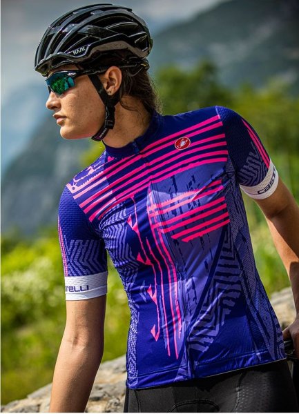 Castelli Astratta Damen Fahrradtrikot - lapis blue