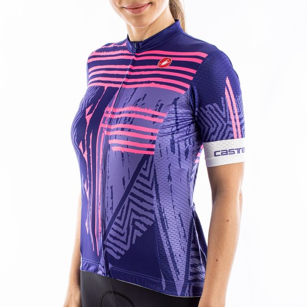 Castelli Astratta Damen Fahrradtrikot - lapis blue