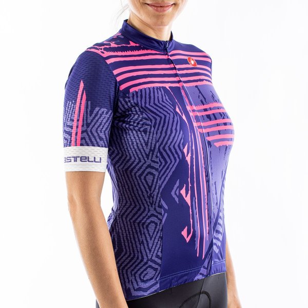 Castelli Astratta Damen Fahrradtrikot - lapis blue