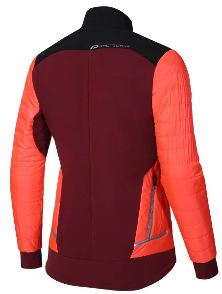 Protective Attitude Damen Fahrradjacke  - fiery coral