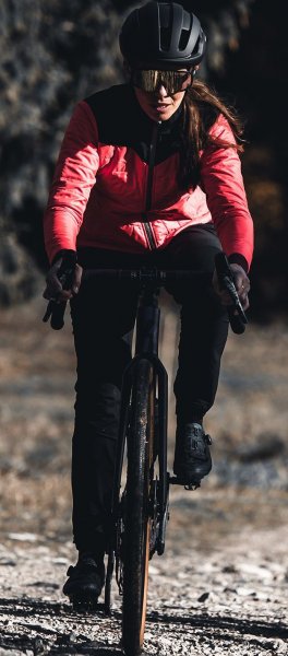 Protective Attitude Damen Fahrradjacke  - fiery coral