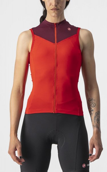 Castelli Solaris Sleeveless Damen Jersey - red