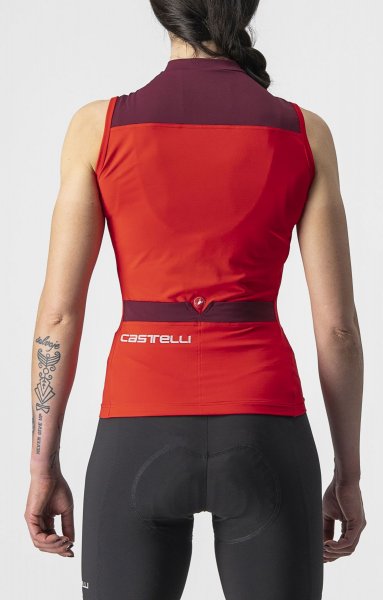 Castelli Solaris Sleeveless Damen Jersey - red