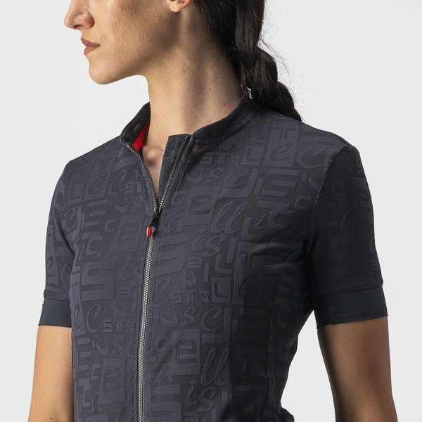 Castelli Promessa Jacquard Radtrikot Damen - light black