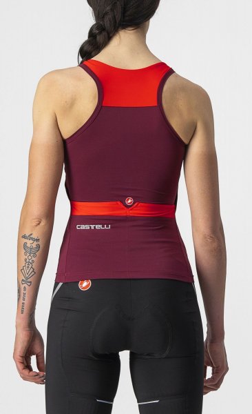 Castelli Solaris Damen Radtop - bordeaux/ red