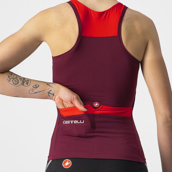 Castelli Solaris Damen Radtop - bordeaux/ red