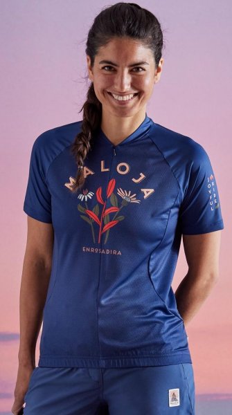 Maloja GanesM. Damen Radtrikot kurzarm - midnight