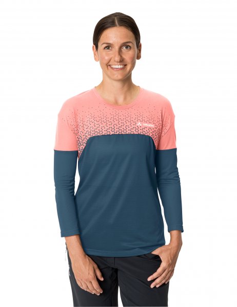 Vaude Womens Moab LS T-Shirt V - dark sea