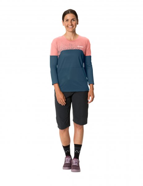 Vaude Womens Moab LS T-Shirt V - dark sea