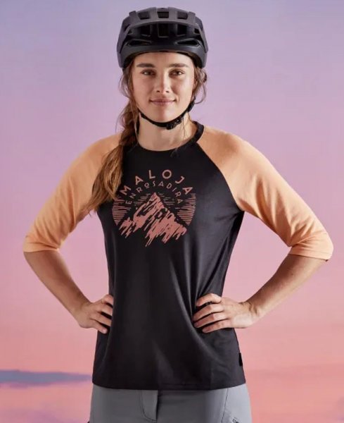 Maloja HimbeereM. Damen Enduro Tee - moonless multi