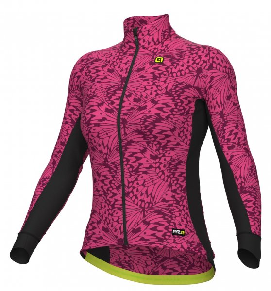 Al Papillion Damen langarm Radtrikot - fluo pink