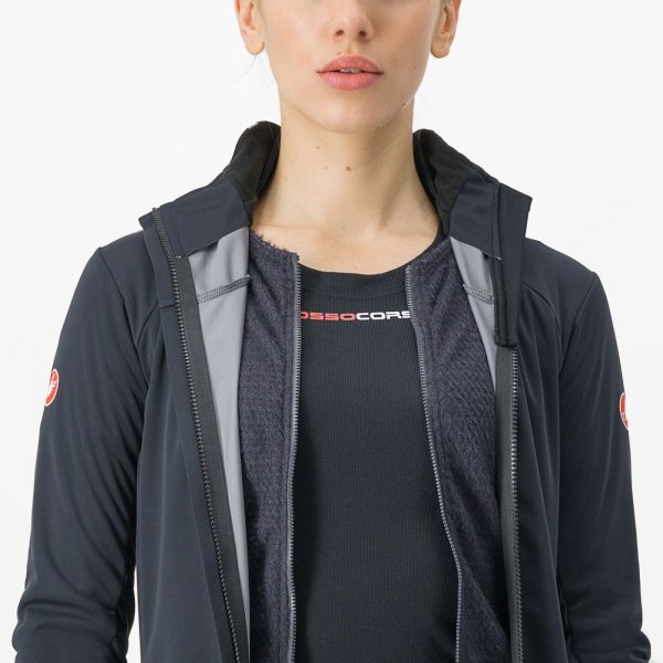 Castelli Alpha Doppio ROS Damen Radjacke - red orange