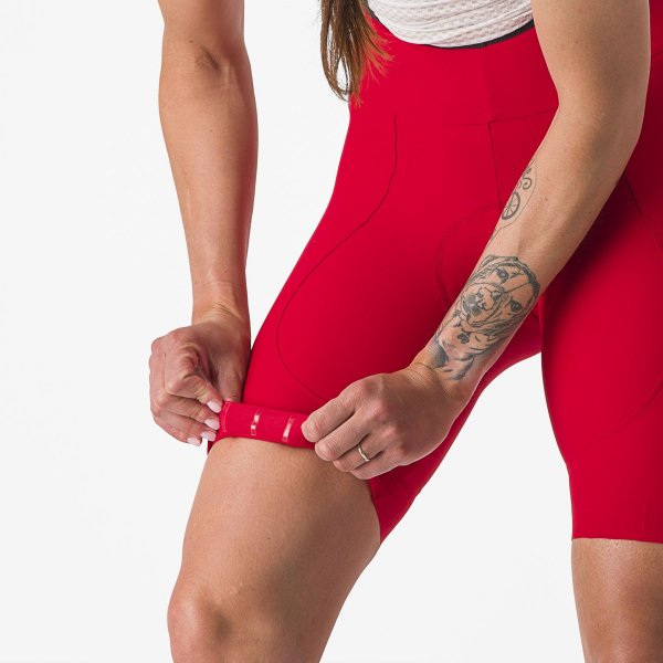 Castelli Espresso Damen DT Bibshort - rich red