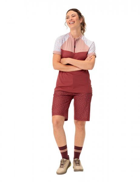 Vaude Ledro Print Radtrikot Damen - brick