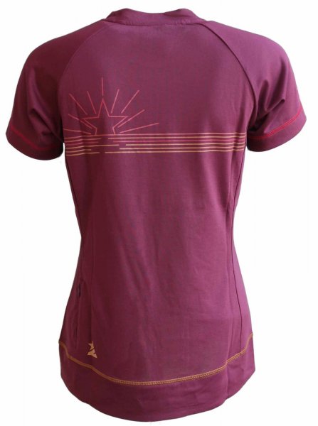 Zimtstern PureFlowz Eco Shirt SS Wmns - windsor wine