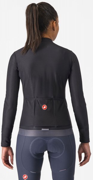 Castelli Espresso Thermal Damen Radtrikot - light black