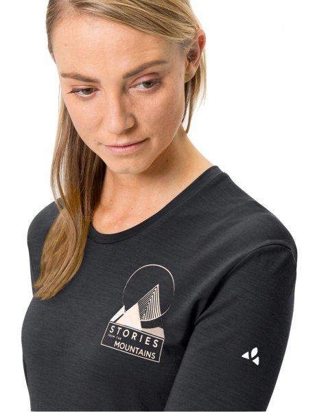 Vaude Monviso Wool LS Damen T-Shirt - black
