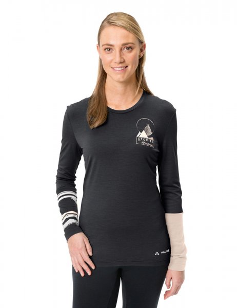 Vaude Monviso Wool LS Damen T-Shirt - black