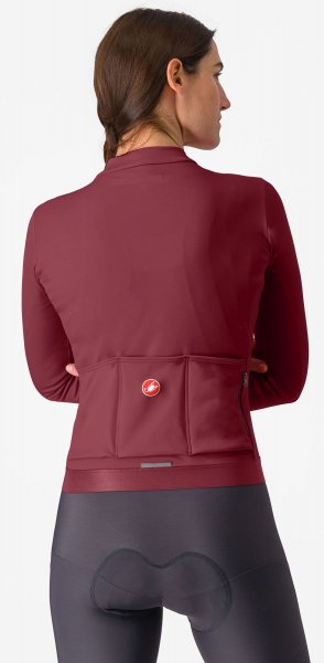 Castelli Espresso Thermal Damen Radtrikot - bordeaux