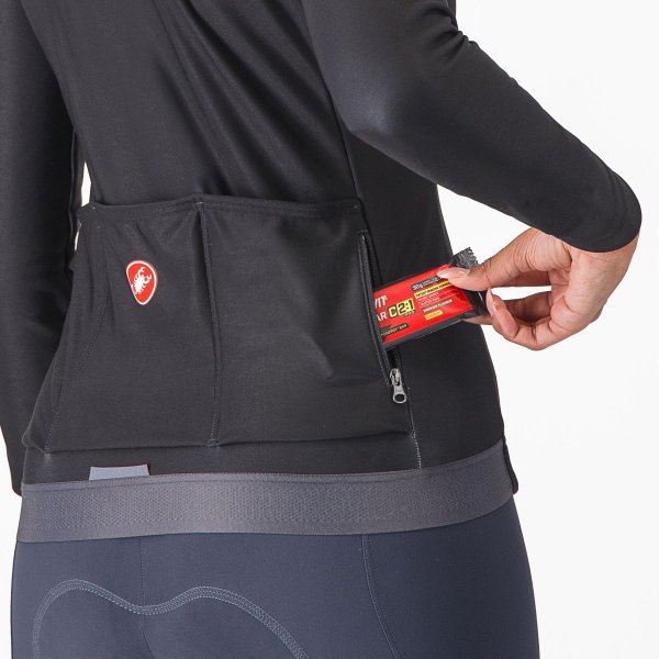 Castelli Espresso Thermal Damen Radtrikot - bordeaux