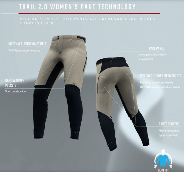 Leatt MTB Trail 2.0 Women Pant w/ Chamios - black