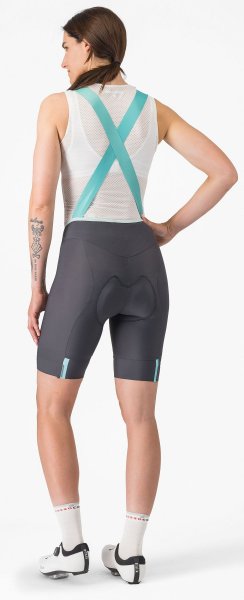 Castelli Prima 2 DT Damen Bib Short - dark grey/ pool blue