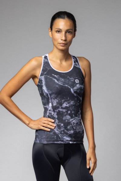 Al Marble Damen Radtop - black