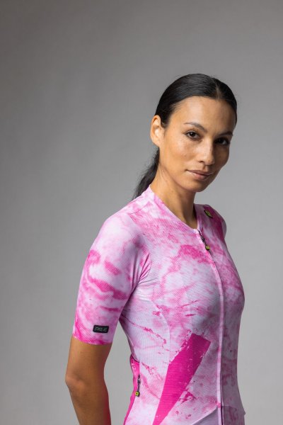 Al Marble Damen Radtrikot - fuchsia
