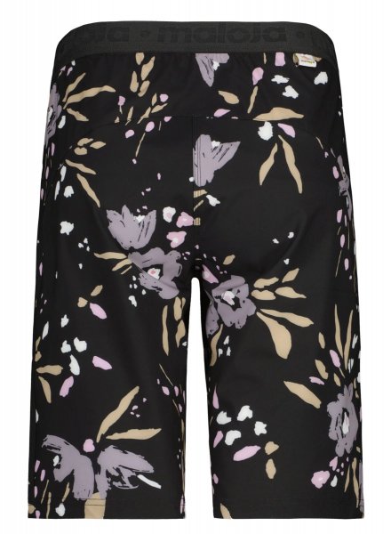 Maloja AnemonaM. Printed Damen Bike Short - deep black brushflower