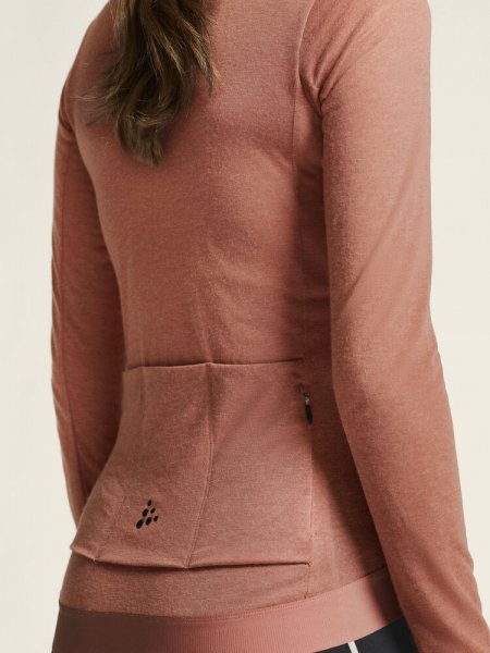 Craft Core Bike Essence Wool LS Jersey Damen - rosy