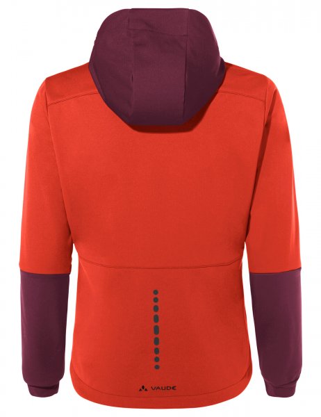 Vaude Womens Qimsa Hooded Softshell Jacket - glowing red
