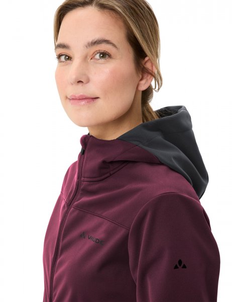 Vaude Womens Qimsa Hooded Softshell Jacket - cassis uni