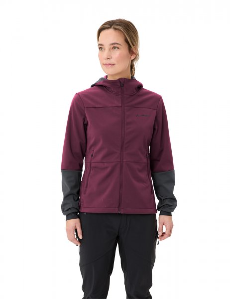 Vaude Womens Qimsa Hooded Softshell Jacket - cassis uni