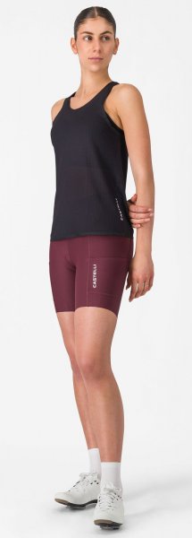 Castelli Comfort Travel Damen Short - bordeaux
