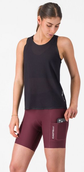 Castelli Comfort Travel Damen Short - bordeaux
