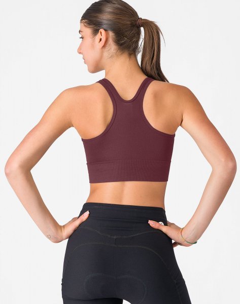 Castelli Comfort Travel Crop Top - bordeaux