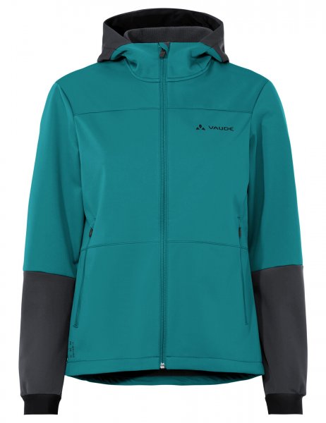 Vaude Womens Qimsa Hooded Softshell Jacket - fjord green