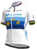 Al Movistar Team Campione Europa Damen Rennradtrikot