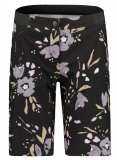 Maloja AnemonaM. Printed Damen Bike Short - deep black brushflower