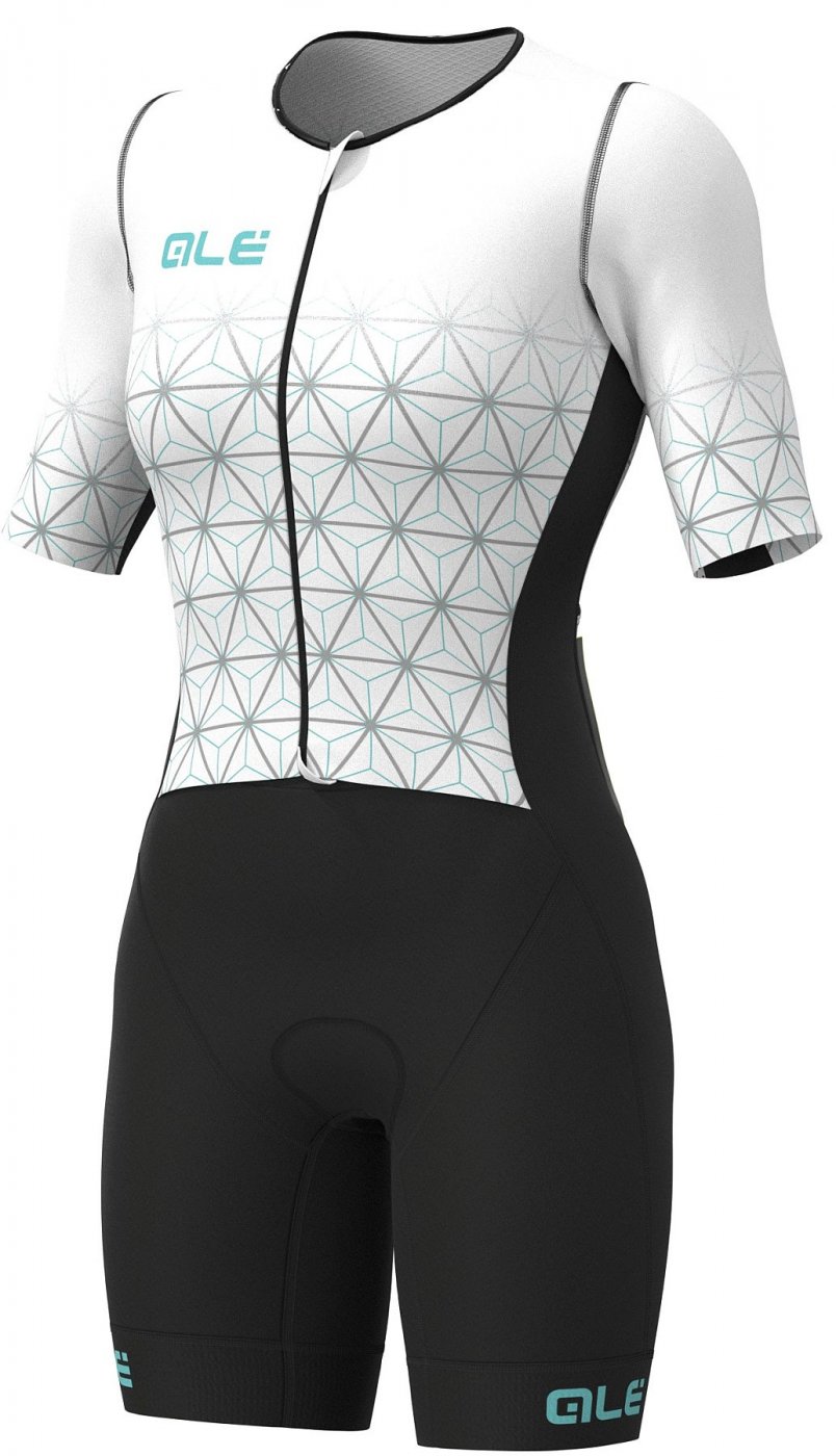 Al/é Cycling Maui Kurzarm Triathlon Skinsuit Lang Damen White 2021 Triathlon-Bekleidung