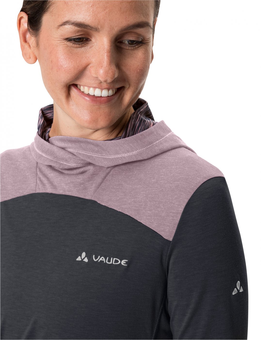 Vaude Women\'s Tremalzo LS Shirt - black lilac. Mtb Shirt Damen