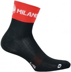 Bianchi Milano Asfalto Radsocken - black/rot