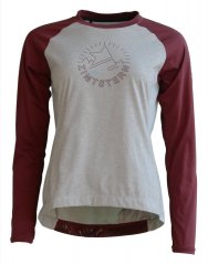 Zimtstern PureFlowz Shirt Langarm Damen - Glacier Grey Melange