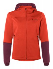 Vaude Womens Qimsa Hooded Softshell Jacket - glowing red