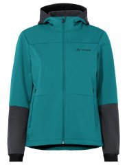 Vaude Womens Qimsa Hooded Softshell Jacket - fjord green