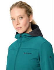 Vaude Womens Qimsa Hooded Softshell Jacket - fjord green