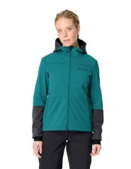 Vaude Womens Qimsa Hooded Softshell Jacket - fjord green