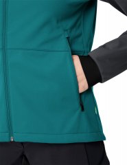 Vaude Womens Qimsa Hooded Softshell Jacket - fjord green